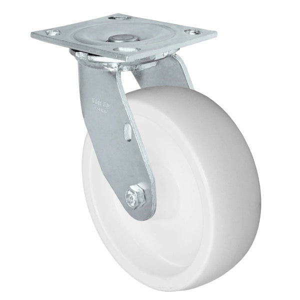 Durastar Medium Heavy Duty S34 Series - 6" x 2" Polyolefin Swivel Caster - 1000 lb Capacity, & 4" x 4-1/2" Stainless Top Plate Durastar