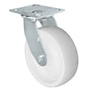 Durastar Medium Heavy Duty S34 Series - 6" x 2" Polyolefin Swivel Caster - 1000 lb Capacity, & 4" x 4-1/2" Stainless Top Plate Durastar