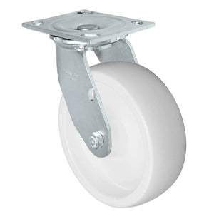 Durastar Medium Heavy Duty S34 Series - 6" x 2" Polyolefin Swivel Caster - 1000 lb Capacity, & 4" x 4-1/2" Stainless Top Plate Durastar