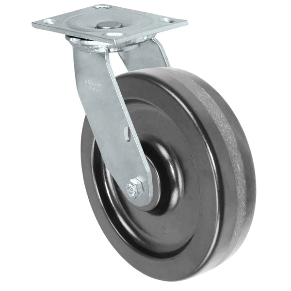 8" x 2" Phenolic Medium Heavy-Duty Caster 34 Series- 1250 lbs Capacity, 4" x 4-1/2" Durastar