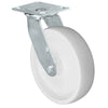 Durastar Medium Heavy Duty S34 Series - 8" x 2" Polyolefin Swivel Caster - 1200 lb Capacity, & 4" x 4-1/2" Stainless Top Plate Durastar