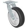 Durastar Medium Heavy Duty S34 Series - 8" x 2" Duratek High Tech Rubber Swivel Caster - 675 lb Capacity, & 4" x 4-1/2" Stainless Top Plate Durastar