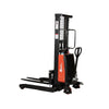 Semi-electric stacker, 2200 lbs cap. 138" lift height, 12V 150Ah w/external charger CasterHQ