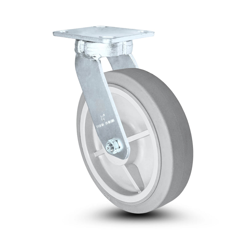 8x2 Stainless Steel Kingpinless Swivel Caster - Non-Marking, Quiet, Maintenance-Free, 675 lbs Capacity CasterHQ