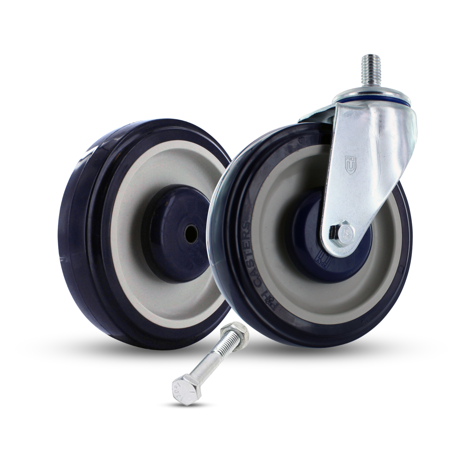 Shopping cart wheels and casters for retail