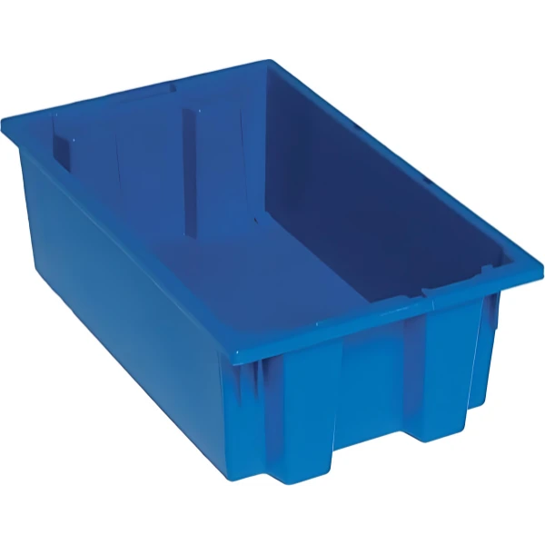 SNT180 6 PC-Genuine Stack and Nest Tote - 18"x11"x6" Reusable Storage Container for Versatile Transport Quantum