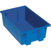 SNT180 6 PC-Genuine Stack and Nest Tote - 18"x11"x6" Reusable Storage Container for Versatile Transport Quantum