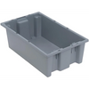 SNT180 6 PC-Genuine Stack and Nest Tote - 18"x11"x6" Reusable Storage Container for Versatile Transport Quantum