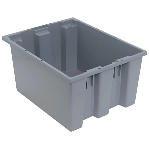SNT190 6 PC-Genuine Stack and Nest Totes - Heavy-Duty Storage Solution in Multiple Colors Quantum