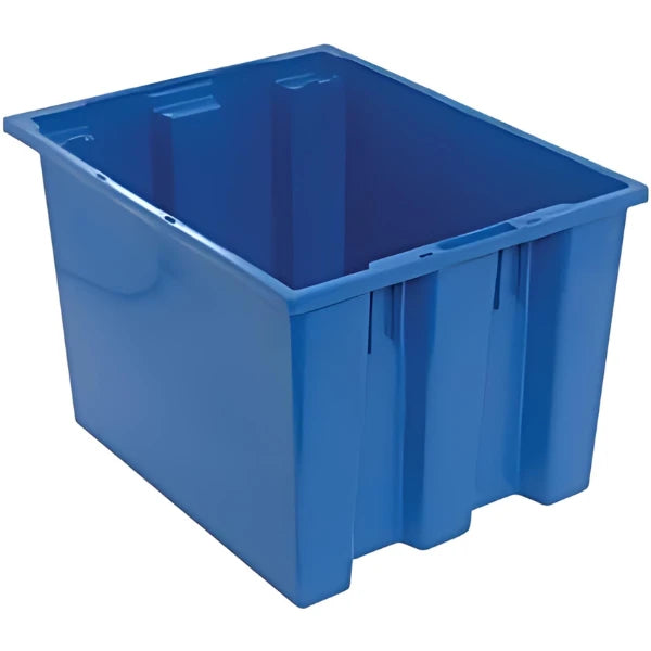 SNT195 6 PC-Genuine Stack and Nest Tote - Heavy-Duty Storage Solution in Multiple Colors Quantum
