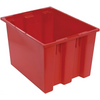 SNT195 6 PC-Genuine Stack and Nest Tote - Heavy-Duty Storage Solution in Multiple Colors Quantum