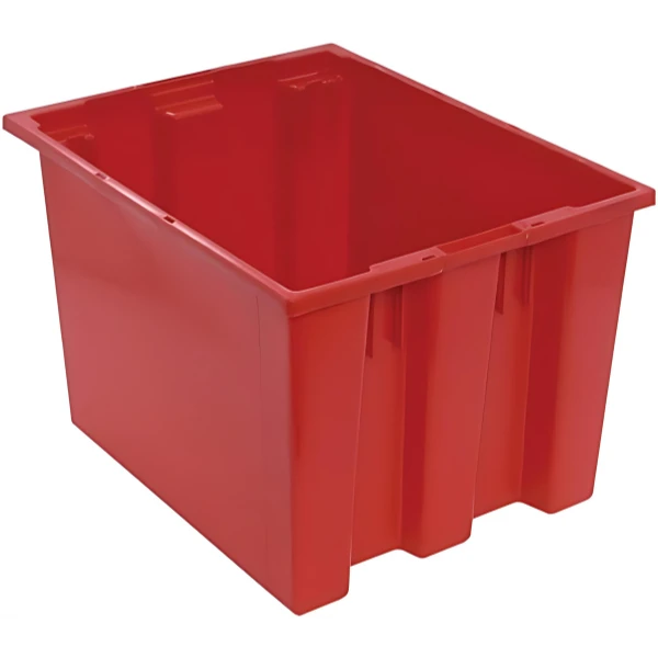 SNT195 6 PC-Genuine Stack and Nest Tote - Heavy-Duty Storage Solution in Multiple Colors Quantum