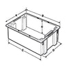 SNT195 6 PC-Genuine Stack and Nest Tote - Heavy-Duty Storage Solution in Multiple Colors Quantum