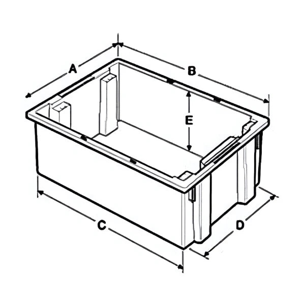 SNT230 3 PC-Genuine Stack and Nest Tote - Heavy Duty Storage Container for Secure Transport Quantum