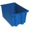 SNT240 3 PC-Genuine Stack and Nest Tote - Durable Heavy Duty Storage Container with Optional Lid Quantum
