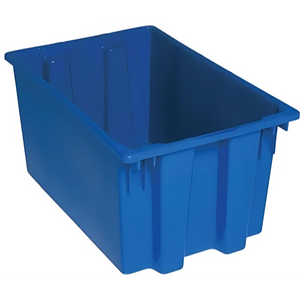SNT240 3 PC-Genuine Stack and Nest Tote - Durable Heavy Duty Storage Container with Optional Lid Quantum
