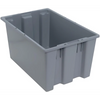 SNT240 3 PC-Genuine Stack and Nest Tote - Durable Heavy Duty Storage Container with Optional Lid Quantum