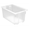 SNT240 3 PC-Genuine Stack and Nest Tote - Durable Heavy Duty Storage Container with Optional Lid Quantum