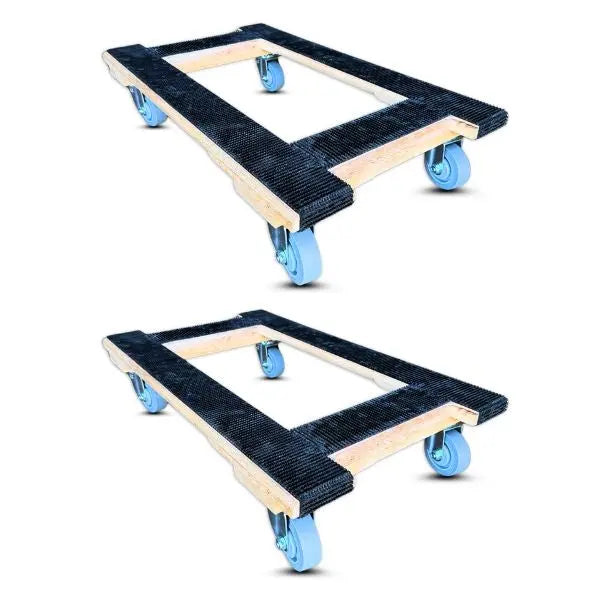 18 Inch x 30 Inch Solid Oak Furniture Dolly 2-Pack - 1000 lbs Capacity Each | 3.5 Inch Non-Marking Wheels | 4-Way Rubber Grip | USA-Made -  | CasterHQ