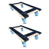 18 Inch x 30 Inch Solid Oak Furniture Dolly 2-Pack - 1000 lbs Capacity Each | 4 Inch Non-Marking Wheels | 4-Way Rubber Grip | USA-Made