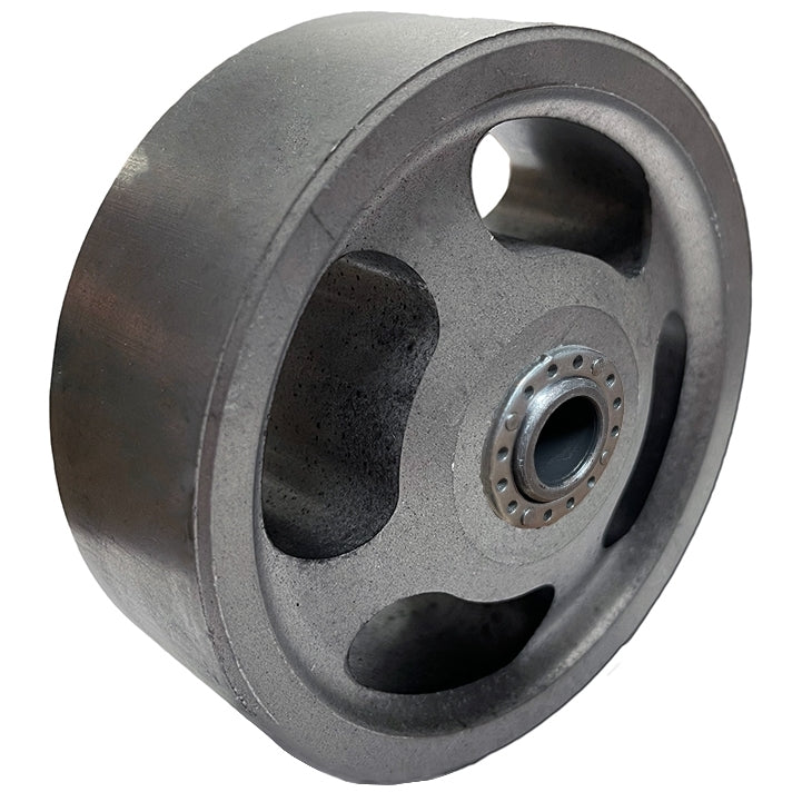 4" X 1-1/2" STEEL WHEEL W/ 1/2" Roller Bearing w/ 3/8" Spanner Bushing | 600 LBS CAPACITY| MADE IN USA madeusa