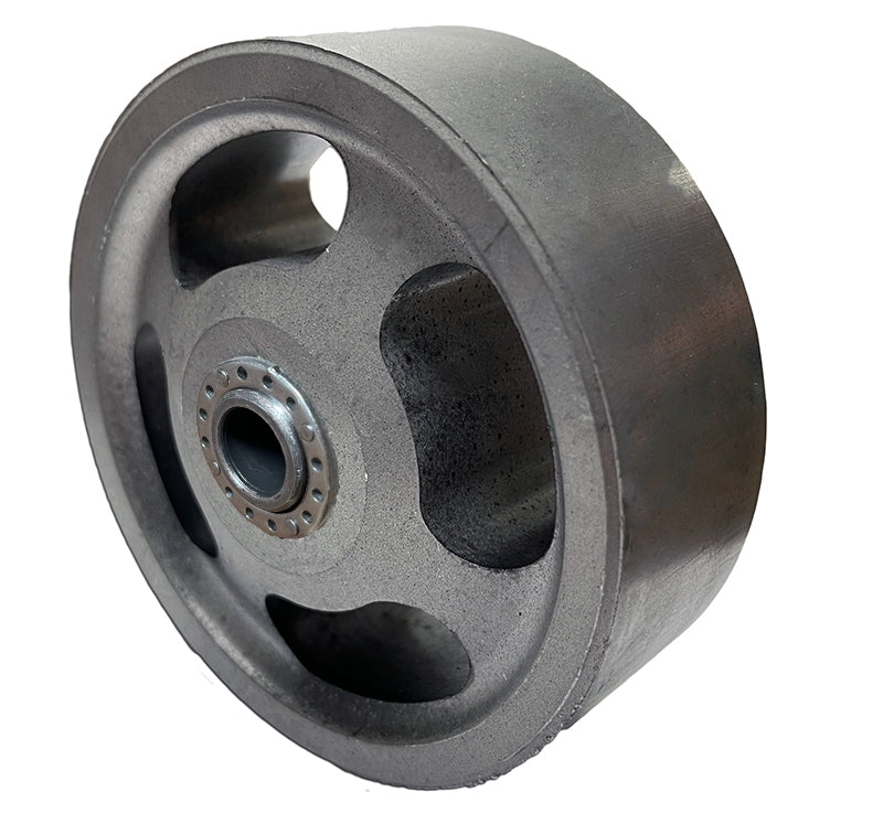 4" X 1-1/2" STEEL WHEEL W/ 1/2" Roller Bearing w/ 3/8" Spanner Bushing | 600 LBS CAPACITY| MADE IN USA madeusa