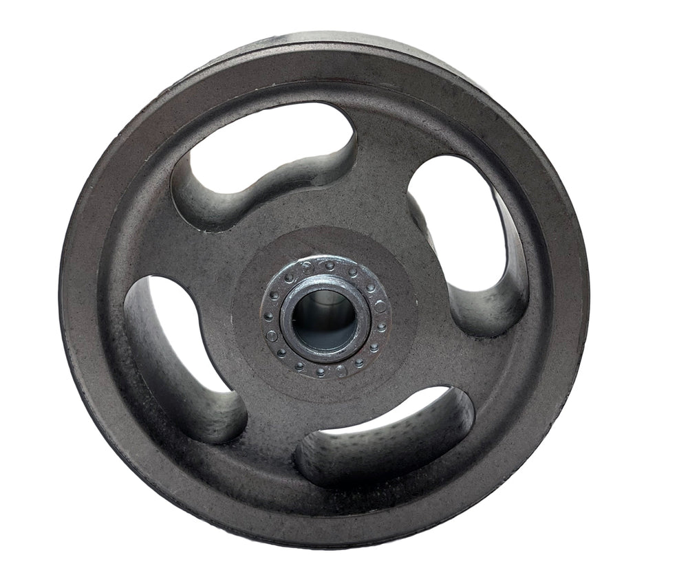 4" X 1-1/2" STEEL WHEEL W/ 1/2" Roller Bearing w/ 3/8" Spanner Bushing | 600 LBS CAPACITY| MADE IN USA madeusa