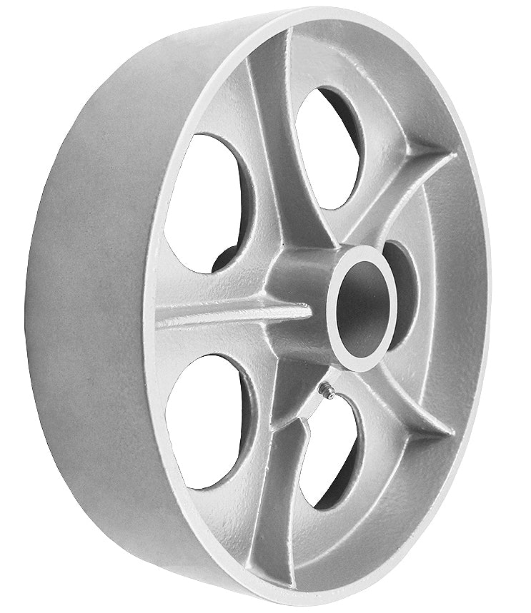 12" X 3" GRAY IRON SEMI STEEL WHEEL - 2,500 LBS CAPACITY