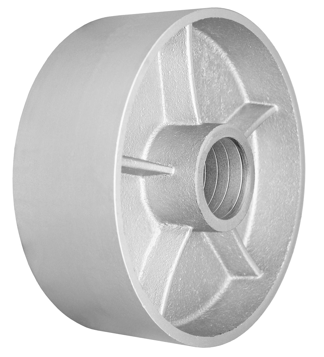 8" X 3" GRAY IRON SEMI STEEL WHEEL - 2,500 LBS CAPACITY