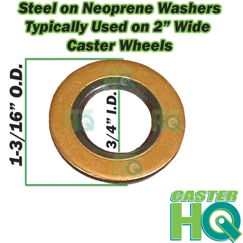 Steel on Neoprene Flat Washers | 3/4" I.D. x 1-3/16" O.D. - PACK OF 10 150-LOGO