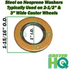 Steel on Neoprene Flat Washers | 1" I.D. x 1-15/16" O.D. - PACK OF 10 150-LOGO
