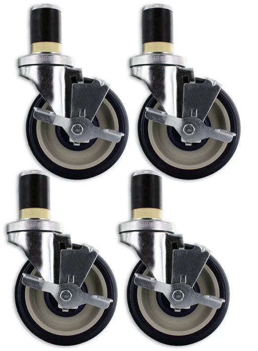 Casters for Stainless Steel Worktable - Set of 4 CasterHQ