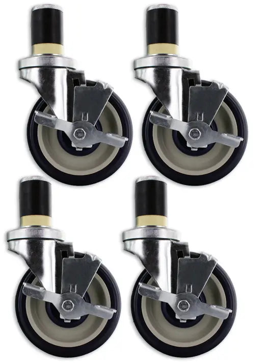 Casters for Stainless Steel Worktable - Set of 4 -  | CasterHQ