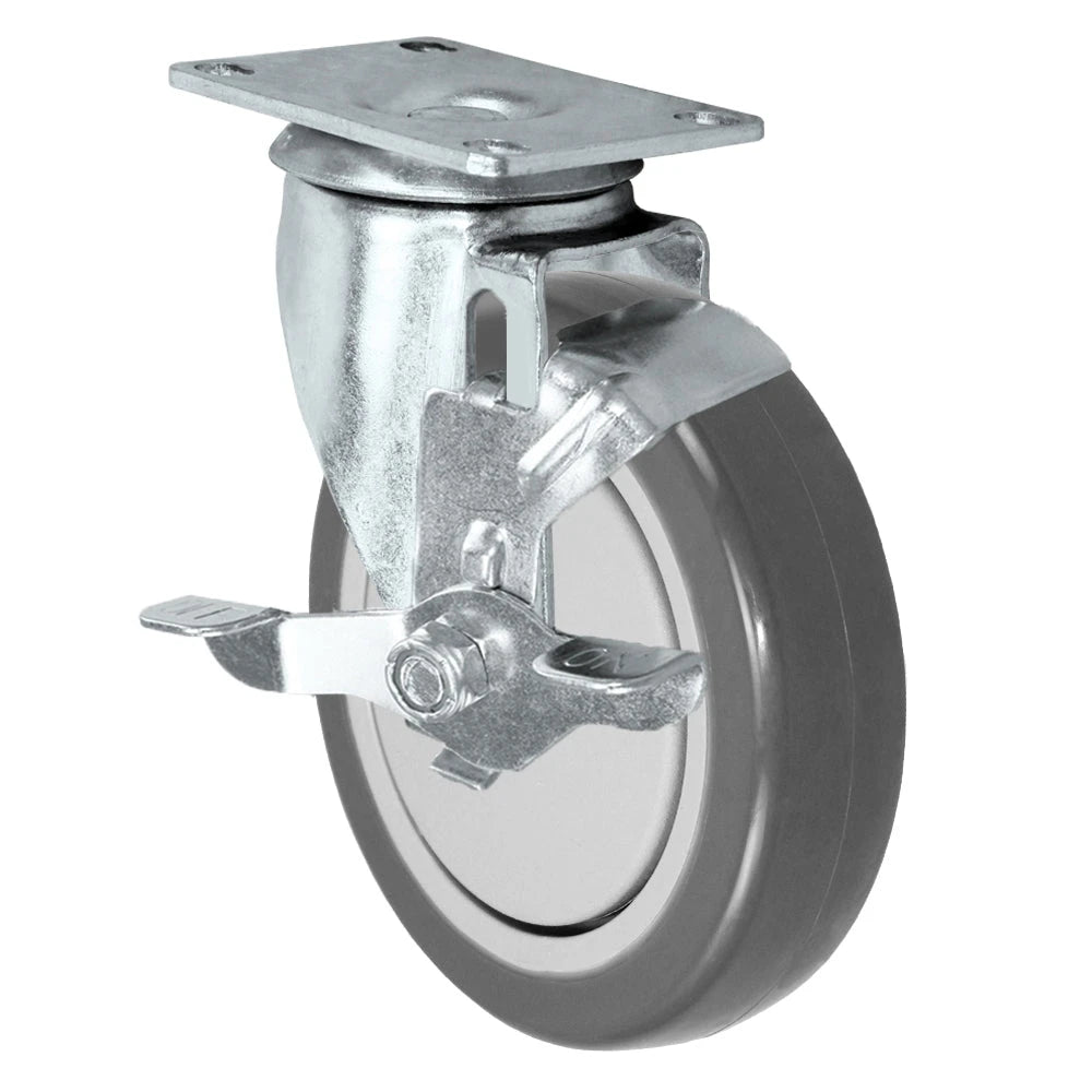 5" Swivel Caster With Brake Replacement for Cambro Ultra Pan Carriers and Service Carts CasterHQ
