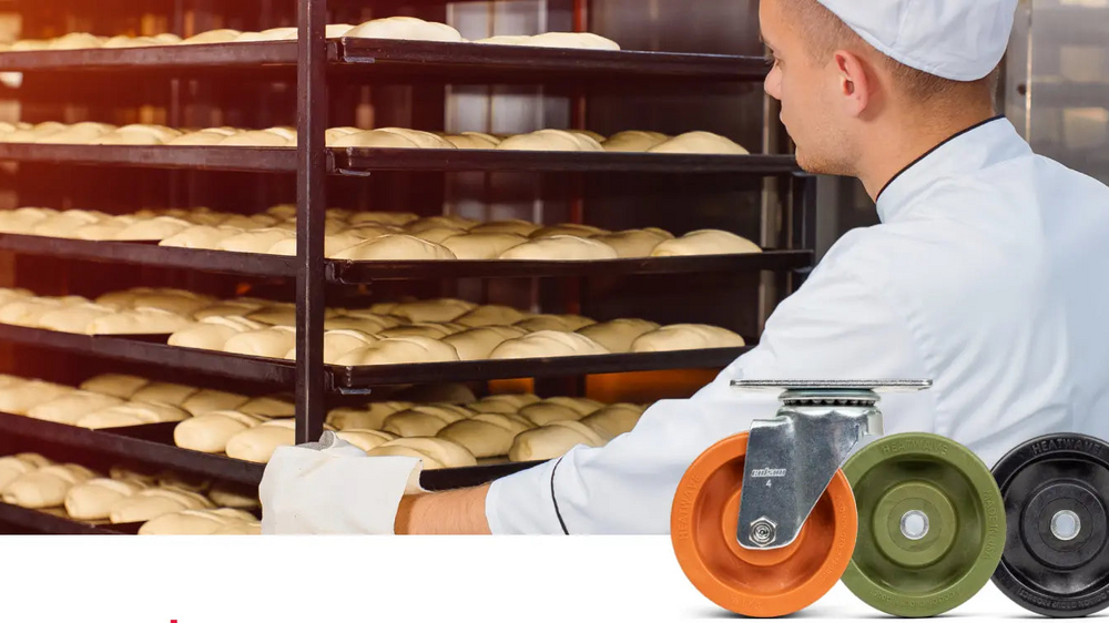 SSHS40P2HPB 4" Stainless High-Temp Bakery Rack Caster (500°F) — Swivel Only (No Brake) CasterHQ