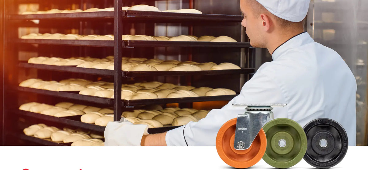 SSHS40P2HPB 4" Stainless High-Temp Bakery Rack Caster (500°F) — Swivel Only (No Brake) CasterHQ