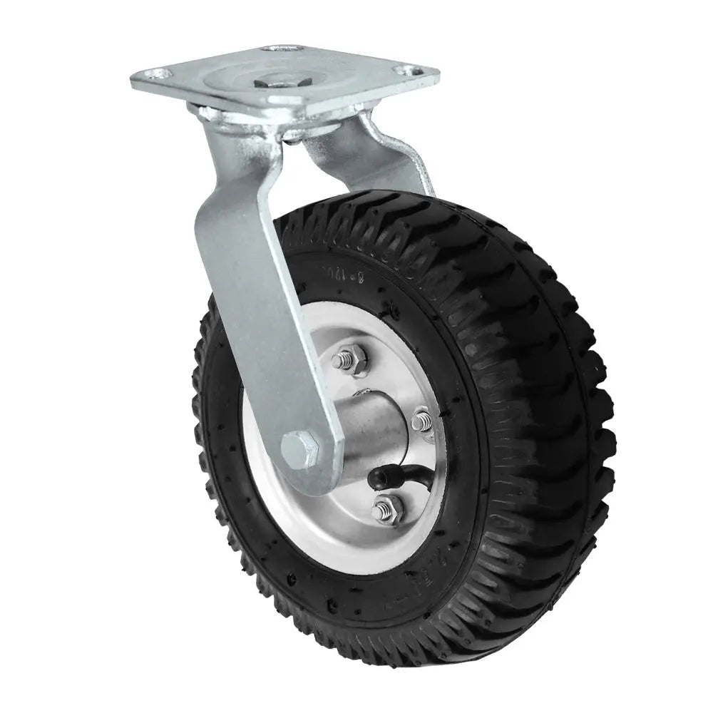 8" Pneumatic Air Filled Swivel Caster for Luggage Carts -  | CasterHQ
