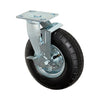 8" Pneumatic Air Filled Swivel Caster W/ Brakes for Luggage Carts CasterHQ