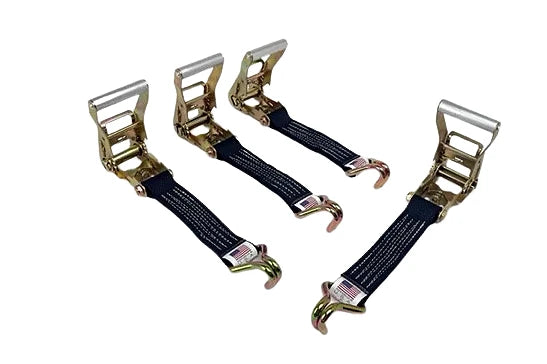 Premium 8-Point Tie Down Kit with Durable Wire Double J-Hooks CasterHQ