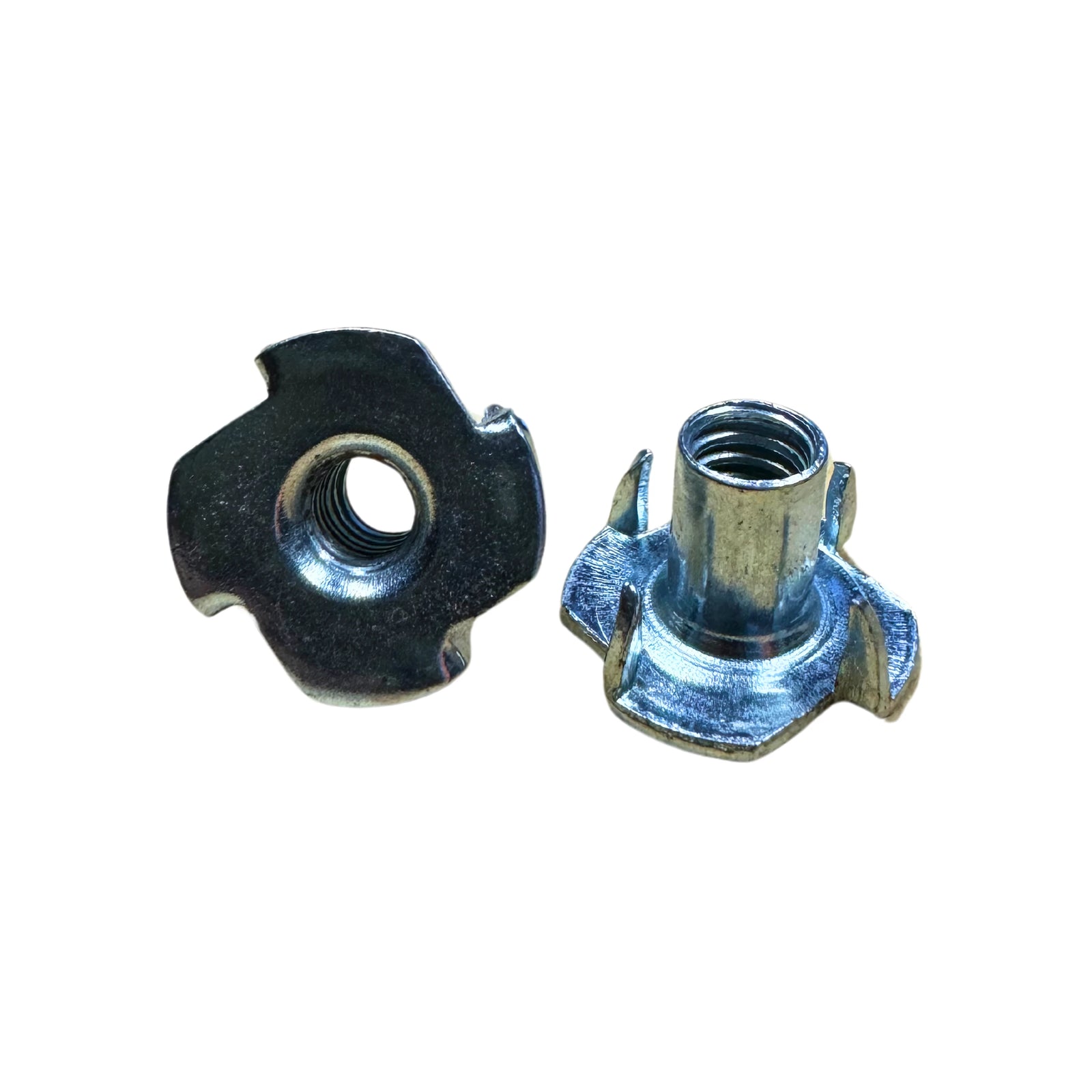 Zinc 5/16" Tee Nut with 4 Prongs - Easy Install for Furniture Casters CasterHQ