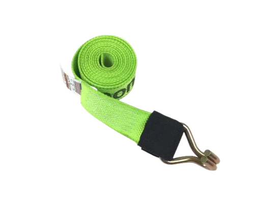 TOW-100-WH5-DW Wheel Lift Strap 2" x 8' with 5K Wire Hook - High-Strength Towing Strap, 2000lbs Load Capacity SAFE 'N SECURE LLC