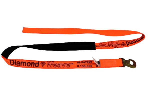 TOW-100FSH5-DW - 2" x 8' Heavy-Duty Wheel Lift Strap with Flat Snap Hook & Protective Sleeve - 2000 lbs Load Capacity SAFE 'N SECURE LLC