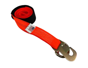 2000 lb Heavy-Duty Wheel Lift Strap 2" x 8' Flat Snap Hook & D-Ring