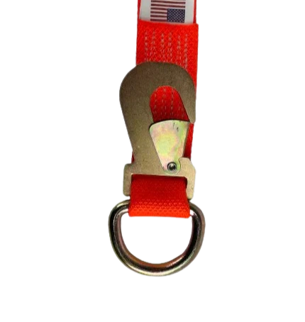 TOW-100FSHWDRCSL-DW Heavy-Duty Wheel Lift Strap 2" x 8' with Flat Snap Hook & D-Ring, 2000 lbs Load Capacity SAFE 'N SECURE LLC