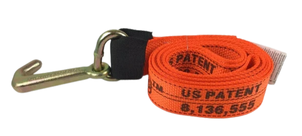 High-Strength Tow Strap with Mini J Hook - 2" x 10' Polyester Webbing, 3,333 lbs Load Capacity - Ideal for Towing & Recovery SAFE 'N SECURE LLC