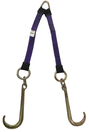 3,333 lb Heavy-Duty Towing V Bridle 24" 15" Forged J Hook