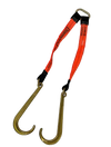 2" x 24" Towing V Bridle with 15" Forged J Hook - Heavy-Duty Tow Strap, 3,333 lbs Load Capacity | TOW-2X24BRIDLE-DW SAFE 'N SECURE LLC