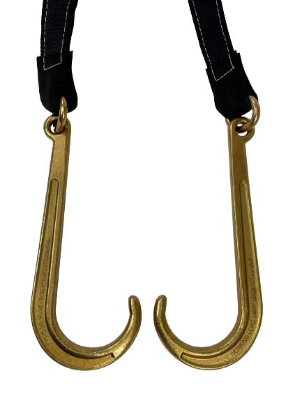 2" x 24" Towing V Bridle with 15" Forged J Hook - Heavy-Duty Tow Strap, 3,333 lbs Load Capacity | TOW-2X24BRIDLE-DW SAFE 'N SECURE LLC