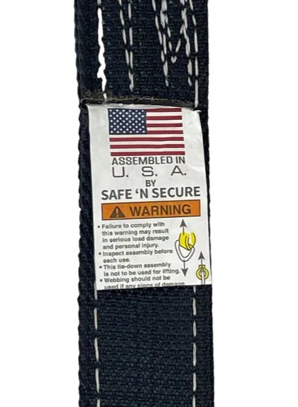 2" x 24" Towing V Bridle with 15" Forged J Hook - Heavy-Duty Tow Strap, 3,333 lbs Load Capacity | TOW-2X24BRIDLE-DW SAFE 'N SECURE LLC