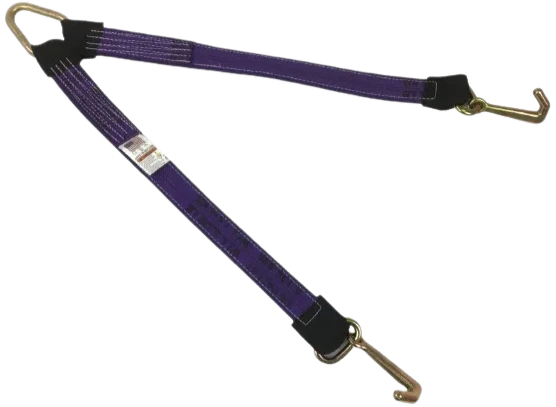 TOW-2X36MINI J BRIDLE-DW - Heavy-Duty 2" x 36" V-Bridle with Mini J-Hooks, 3,333 lbs Load Capacity - Premium Towing Equipment SAFE 'N SECURE LLC